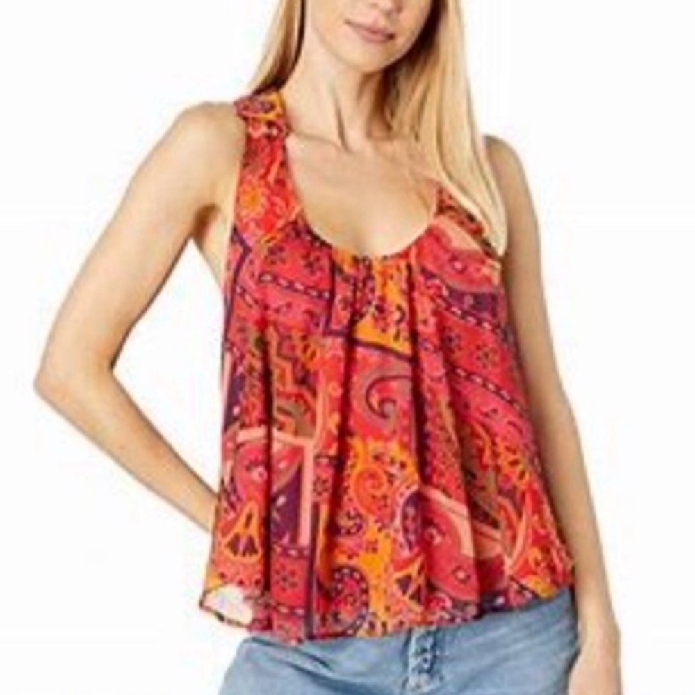 (A4) Free People Strawberry Tank in Meadow Combo, Size XS, NWT $78 MSRP